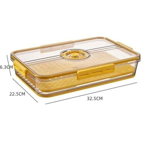 2-teiliger luftdichter Käsebehälter für den Kühlschrank, Aufbewahrungsbox für Wurstwaren mit Deckel (1/3)