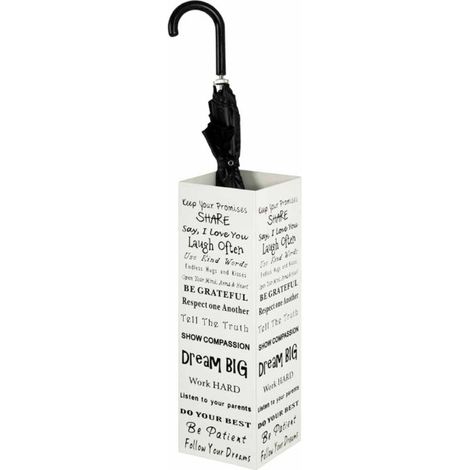 Porte-Parapluie Design "Lettrage" 48cm Blanc