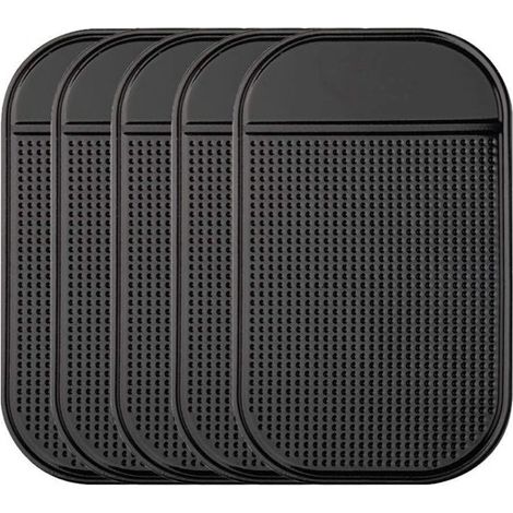 Tapis antidérapants pour tableau de bord de voiture - 5 pièces - Tapis antidérapants auto-adhésifs - Conviennent aux détecteurs de radar, téléphones portables, clés, verre, miroirs, métal, appareils G (1/3)