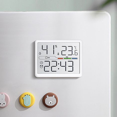 Multifunktionale chinesische Armbanduhr mit Temperatur- und Feuchtigkeitsmesser – Kühlschrankfliese / Mini-Wetterstation / Haushaltsgerät – Ideal für die Küche (1/4)