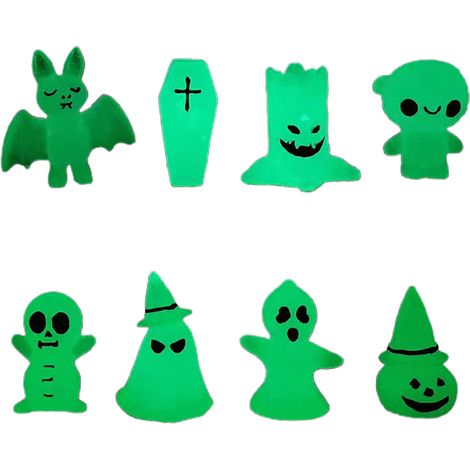 8 Pièces Décorations Halloween Fantômes Lumineux Miniatures pour Jardin Féerique, Citrouilles et Paysage (1/5)