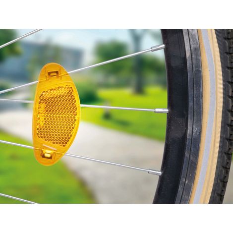 Réflecteur de rayons pour vélo DUNLOP, 4 pièces, 80x36x8 mm