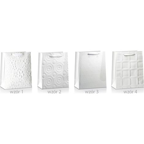 Sacchetto regalo Lux bianco 45x33x10cm MIX