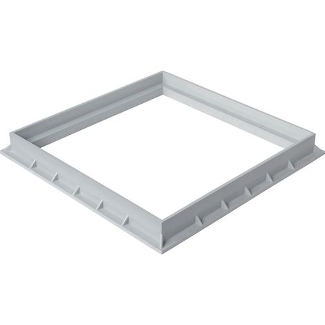 Cadre polypropylène 550 x 550 mm - Gris - First Plast (1/2)
