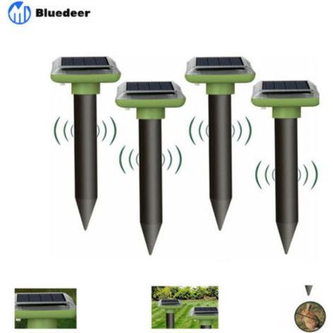 4pcs Répulsifs Anti-Taupes,Répulsif Taupe Solaire,répulsif Serpent Ultrason ,ultrasons borne pour Taupes, Gopher,pour Taupes Serpents campagnols Gophers et Autres Répulsif Animaux