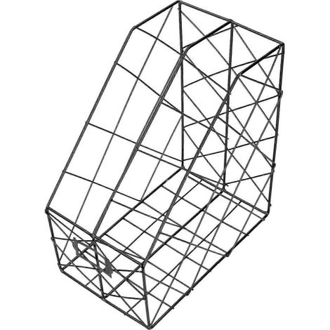 Schreibtisch-Zeitschriftenhalter, schlichte Geometrie, platzsparend, aus Metall, für Zeitschriften, Ablage und Dokumente