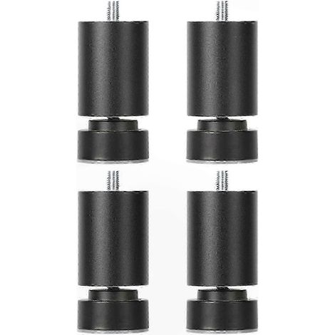 Pieds métalliques réglables à filetage M10, adaptés aux canapés, lits, tables, armoires, noirs, 6 cm. (1/5)