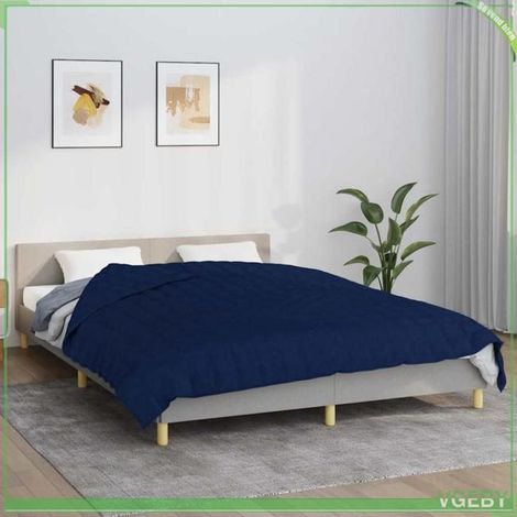 350747 Couverture lestée Bleu 220x235 cm 15 kg Tissu (1/5)