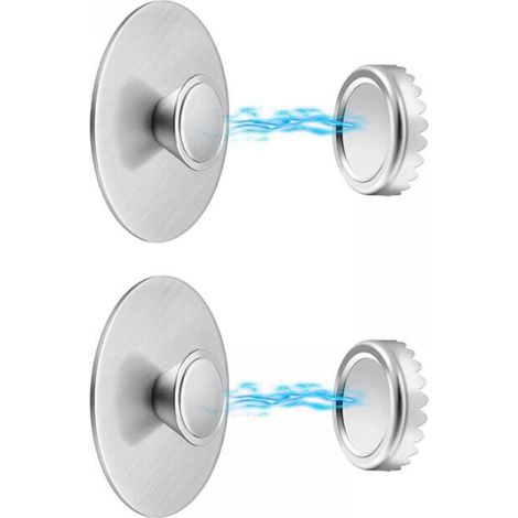 2er-Pack magnetische Seifenhalter aus Edelstahl, Wandbefestigung für Küche und Bad, mit 2 Abdeckungen (1/4)