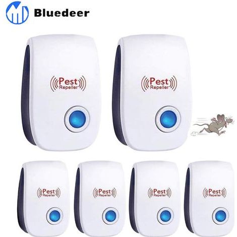 Set of 6 Ultrasonic Mouse Repellents - Ultrasonic Mouse Repellent - Ultrasonic Mouse Repellent - Mouse Repellent - Mosquito Repellent - Electronic Pest Repellent (1/5)