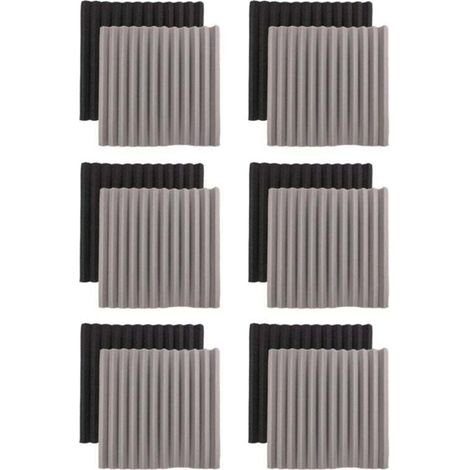 12Pcs Acoustic Foam Board,Studio Wedge Tile,Acoustic 2.5X30X30cm