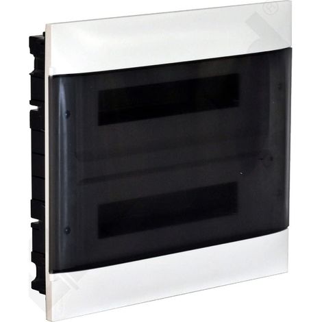 LEGRAND 3414971198180 PRACTIBOX S RÉPARTITEUR MODULAIRE ENCASTRÉ 2 X 12 PORTES TRANSPARENT 135372