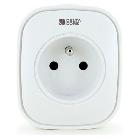 Enchufe inteligente DELTA DORE Easy Plug E16EM 16A Zigbee contador de consumo blanco