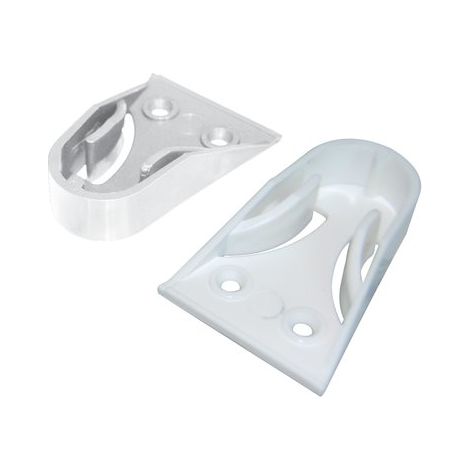 REGGITUBO ARMADIO TONDO LATERALE PLASTICA - BIANCO TUBO MM 18- 200 pezzi