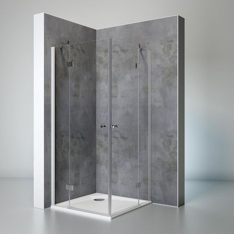 Schulte Duschkabine Youngline - 90x90 cm, 190 cm hoch, Sicherheitsglas Klar, Profil Alu Natur, Eckeinstieg