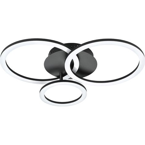 Plafoniera Moderna Parrapos-Z Led Acciaio Nero Grande