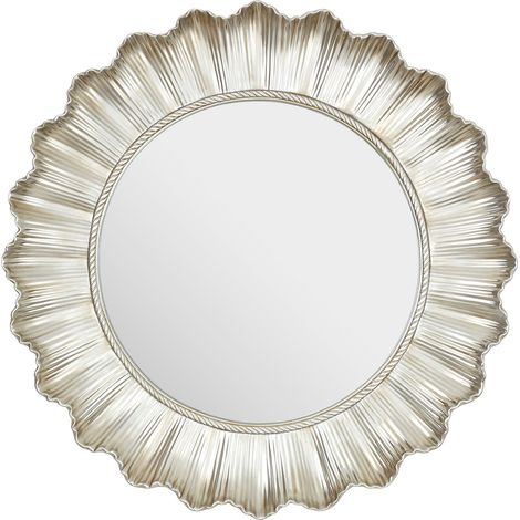 Premier Housewares Wall Mirror / Mirrors For Garden / Bathroom / Living Room With Rope Detail Decorative  Frame / Metallic Finish Wall Mounted Mirrors W83 X D6 X H83cm (1/3)