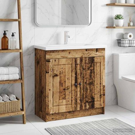 Cabinet debajo del fregadero Madera envejecida