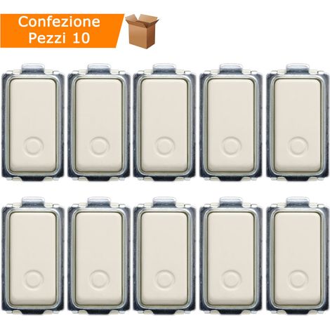 Multipack 10 pezzi pulsanti tipo magic 10a per campanello illuminazione impianto elettrico