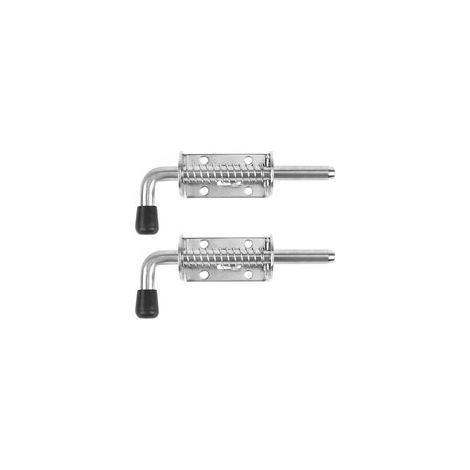 2 piezas de pestillo de resorte de acero inoxidable de alta resistencia, 10 pernos de resorte de acero inoxidable de 128 mm, perno de barril para puerta de garaje/jardín, armario
