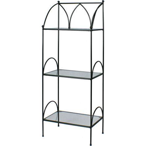 Etagere 3 Ripiani VENEZIA in Ferro Battuto Colori Ferro: Oro ducato - Dimensioni Etagere: 60 x 35 H. 125 (1/3)