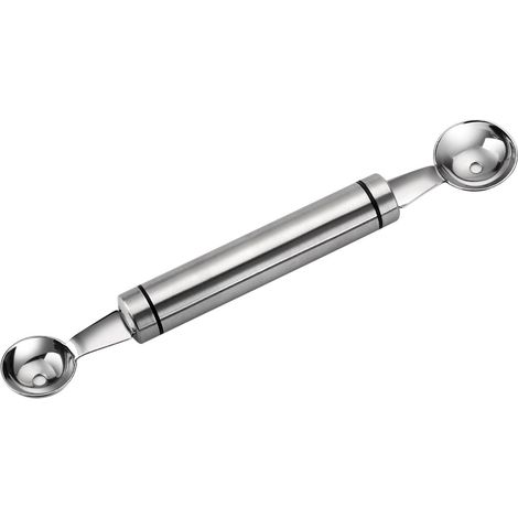 Melon Baller - Cuillère à Boules en Acier Inoxydable - Outil de Découpe et Sculpture pour Pastèque, Cantaloup, Glace, Desserts - 1 Pièce (1/3)