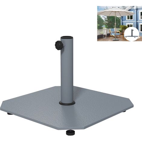Pied de parasol, base pour parasol, pied robuste, accessoire de protection solaire, base d'extérieur, adapté aux balcons et jardins, pour mâts de 32/38/48 mm