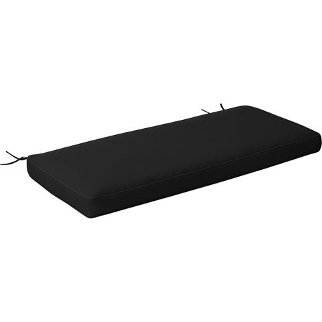 Outsunny Garden Bench Cushion 2 Seater Loveseat Seat Pad for Patio Swing Furniture for Indoor & Outdoor Use, 120 x 50 x 8 cm, Black