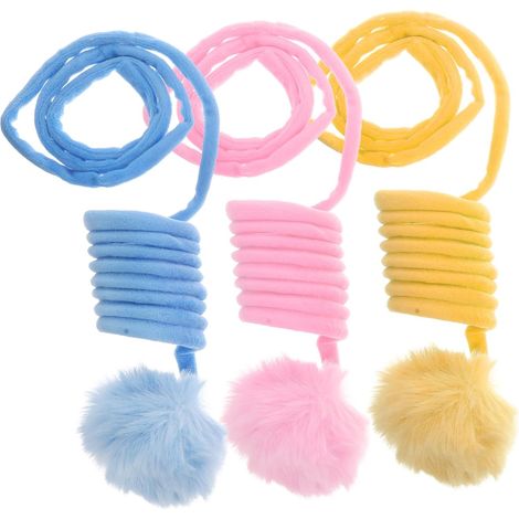 3 pièces à Gratter pour Chat Jouets Réutilisables Printemps Résistants à Usure Accessoires Interactifs pour Bleu Rose Jaune (1/4)