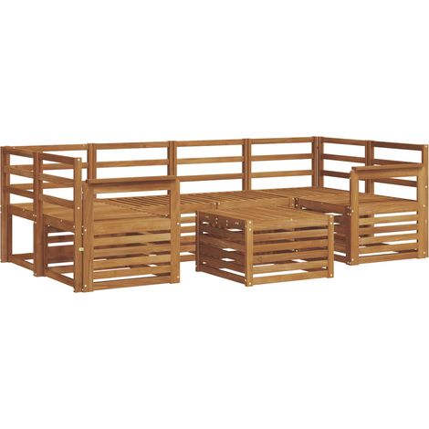 Set di divani da esterno 7 pcs Naturale vidaXL (1/5)