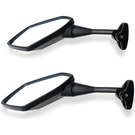 Retroviseur Moto, Retro Moto, 2 Rétroviseurs Moto ABS Rétroviseur Pentagonal Diamant Rotatif à 360 Degrés avec Vis (1/4)