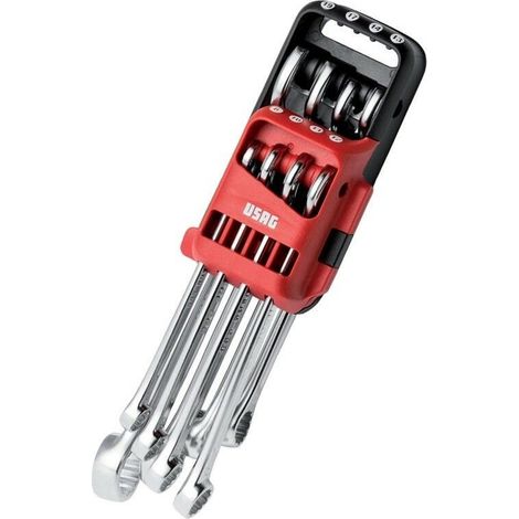 USAG 285 DS8 SERIE DI 8 CHIAVI COMBINATE A FORCHETTA 15° IN ASTUCCIO PLASTICO