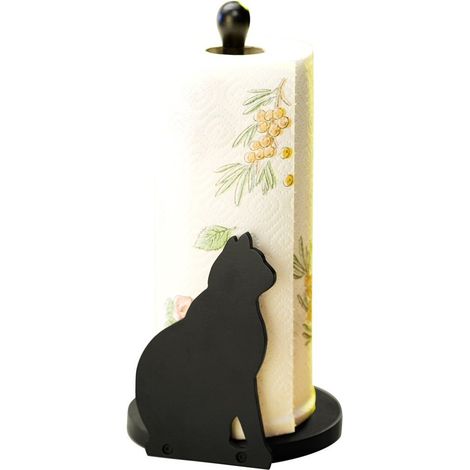 Küchenrollenhalter mit Katzenmotiv, H. 30 cm, WENKO