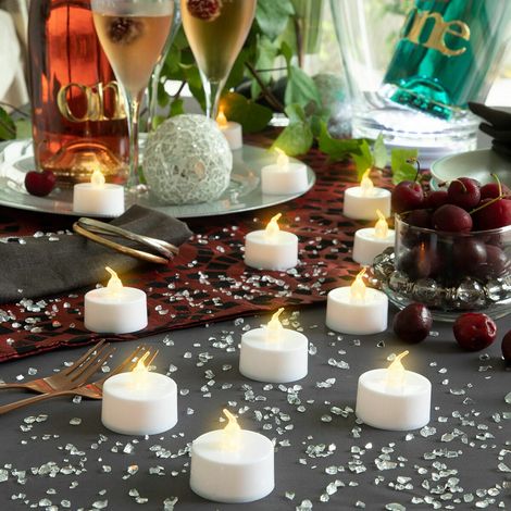 Northix Candele Tealight LED Bianche Set da 12 (1/5)