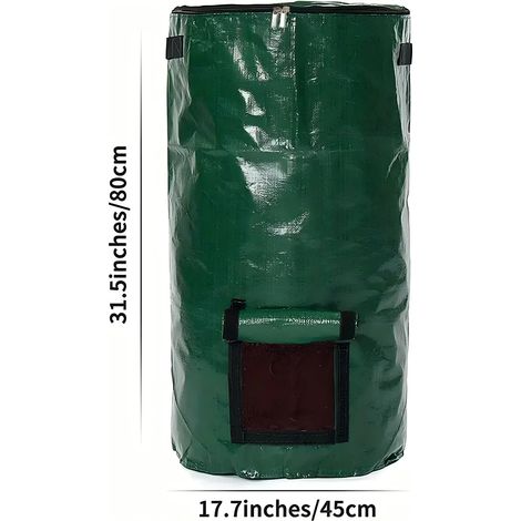 Sac à compost scellé (VIOLET) pour feuilles mortes, engrais organique, seau à compost pour un jardinage domestique écologique (1/4)