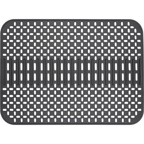 Tappetino in silicone di grandi dimensioni per lavello, 43 x 32 cm, protezione per piano di lavoro della cucina, resistente al calore e antiscivolo (grigio)