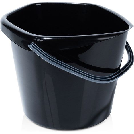 Secchio di plastica nero da 10 l (1/5)