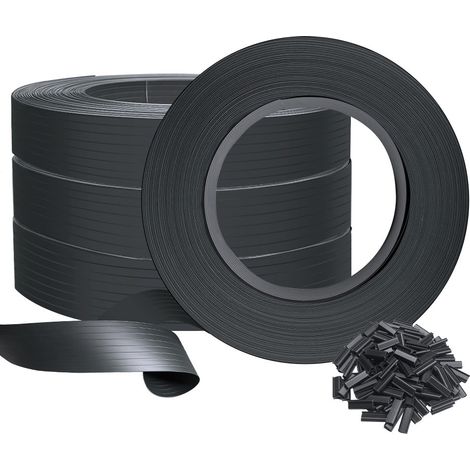 VOUNOT Strisce Frangivista in PVC 300 m x 4.7 cm, Striscia Privacy per Recinzione Giardino con Clip di Fissaggio, Nero