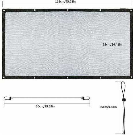 Filet de sécurité portable pour animaux de compagnie en voiture, filet de protection pour voiture, filet de séparation pour chiens et chats avec crochets et cordes, séparateur universel pour voiture, (1/3)