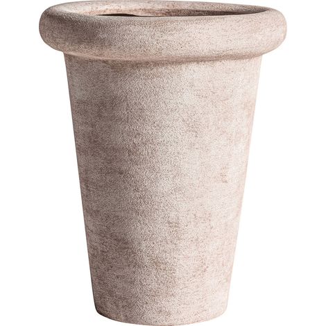 Vase rond en céramique marron clair style contemporain élégant - Marron clair céramique mat (1/2)
