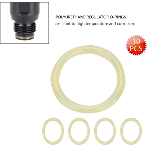 Paquete de 10 juntas tóricas de poliuretano de alta resistencia (17 x 1,8 mm) para cartuchos de CO2 de paintball. (1/5)