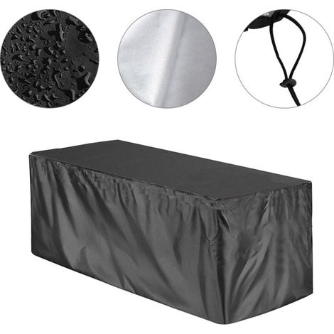 Copertura impermeabile per giardino, copertura per box da patio con cerniera, Oxford 210D, protezione UV – Rettangolare (123x62x55cm) (1/4)