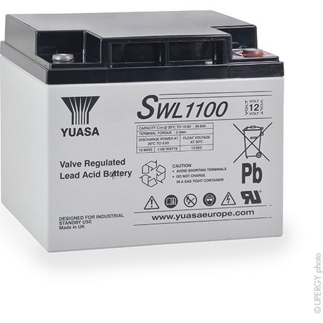 Yuasa – Batterie onduleur 12V 40,6Ah plomb étanche AGM – Performance fiable pour systèmes UPS – Dimensions 197x165x170mm - SWL1100 (1/4)