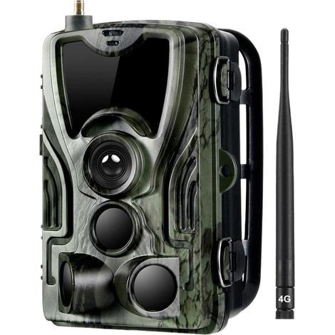 Caméra Faune Sauvage Caméra De Chasse Et D'extérieur 4G HD 1080P FTP SMTP MMS SMS, Vision Nocturne 20mp, Batterie Au Lithium, Piège À Faune sans Fil, Jeu Surveillance Fiable Précise (1/5)