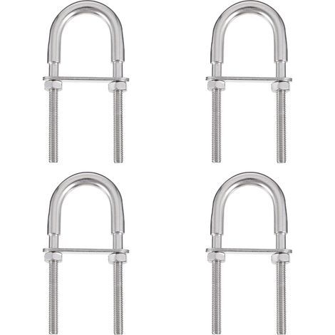 U-Bügel – M6 x 90 mm – Edelstahl 304 – Für Befestigungen an Schiffs-, Schlepp- und nautischen Ausrüstungen – 4er-Pack (1/5)
