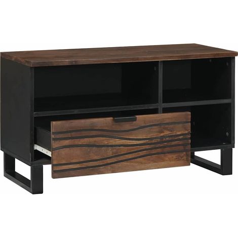 Meuble TV，Banc TV，Armoire TV Marron 80 x 33 x 46 cm bois de manguier massif CFW605899 (1/5)