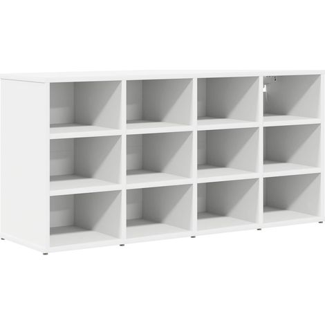 Maison Exclusive - Mobile per scarpe Bianco 103 x 30 x 51 cm Legno multistrato (1/5)