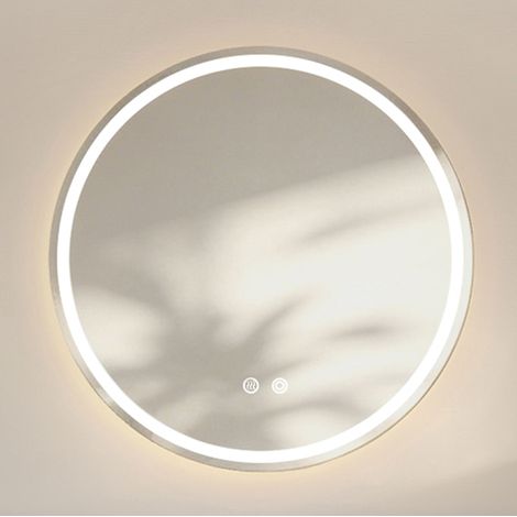 Runder LED-Badezimmerspiegel 80 x 80 cm, beschlagfrei und dimmbar, OKWISH (1/5)