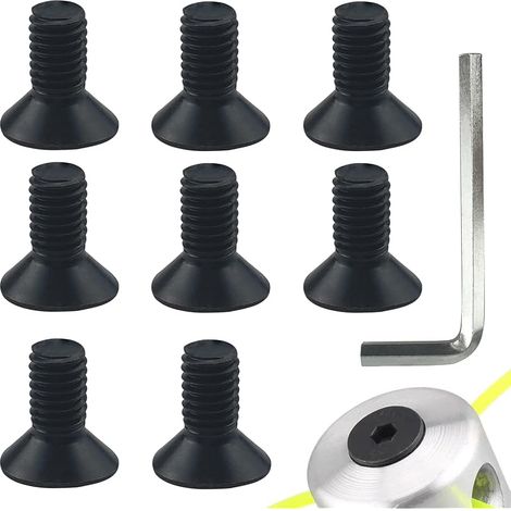 Tête de coupe en aluminium - Tête de coupe en nylon - Vis de tondeuse à gazon - Tête de débroussailleuse avec 1 clé (1/5)