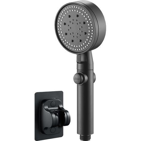 Douche À Main - Tête De Douche Pluie Avec 5 Modes De Pulvérisation - Compatible Faible Pression - Pour Salle De Bain - 1 Pièce (1/5)